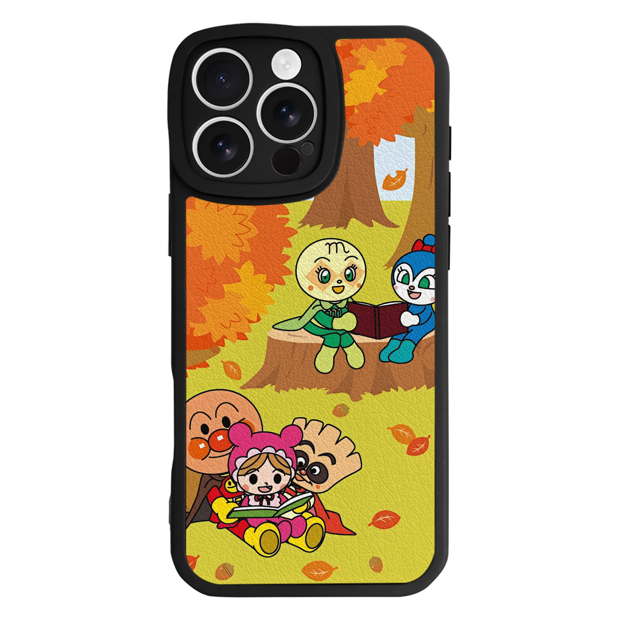 （画像用） アンパンマン Anpanman 【iPhone 16シリーズ対応】シリコンスマホケース（レザー調） 材質：シリコン